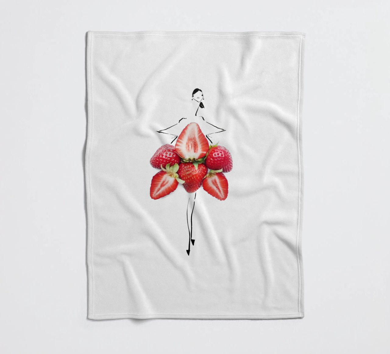 Strawberry Fields coperta in pile da Gretchen Roehrs
