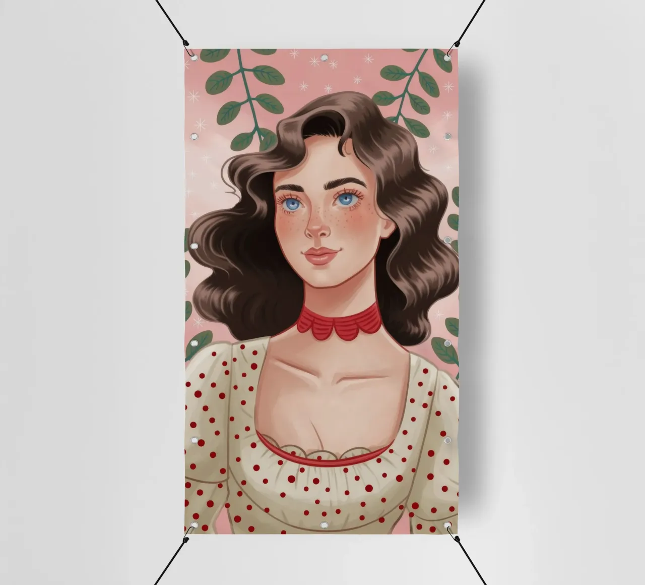 Vintage Polka Elegantie pvc-zeil van Nebula Verse