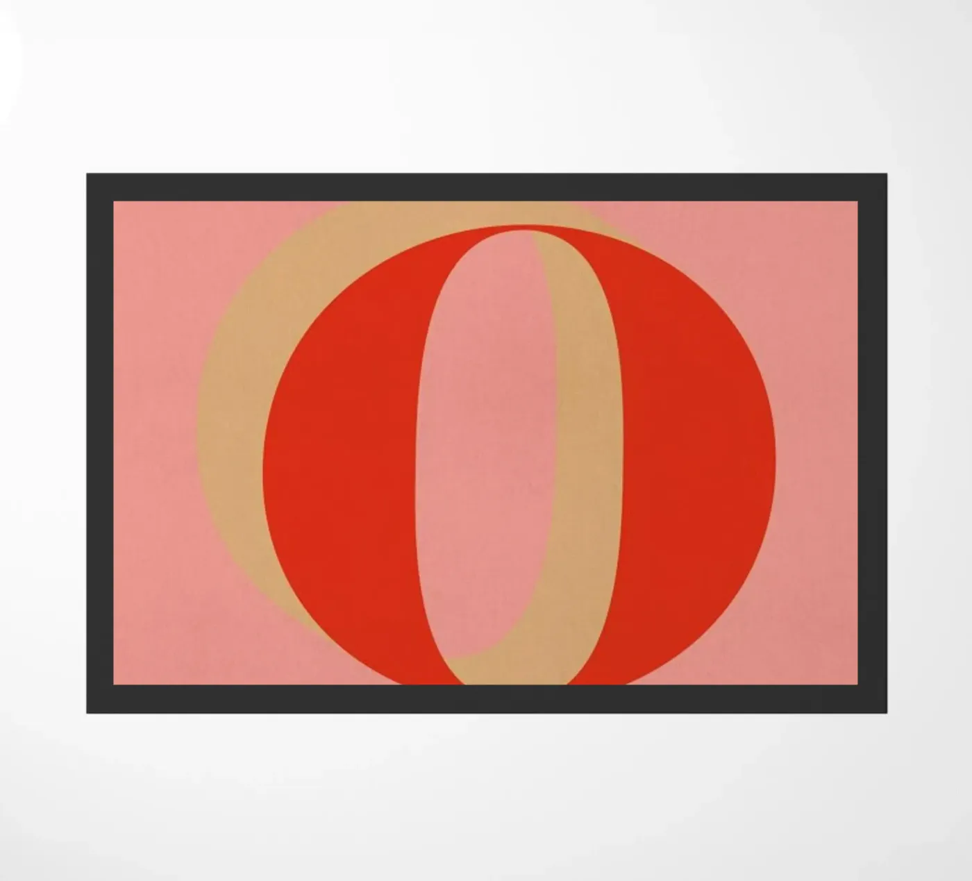 Red O doormat by daylight design studio
