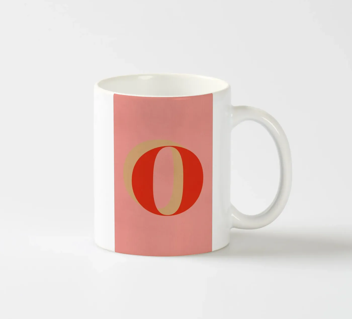 Red O ceramic mug by daylight design studio