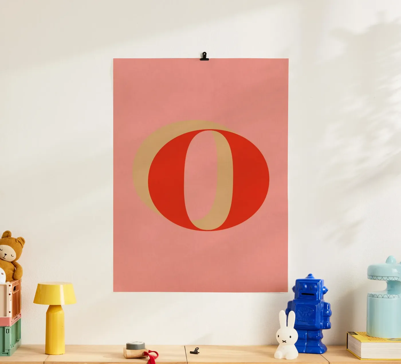 Red O poster by daylight design studio