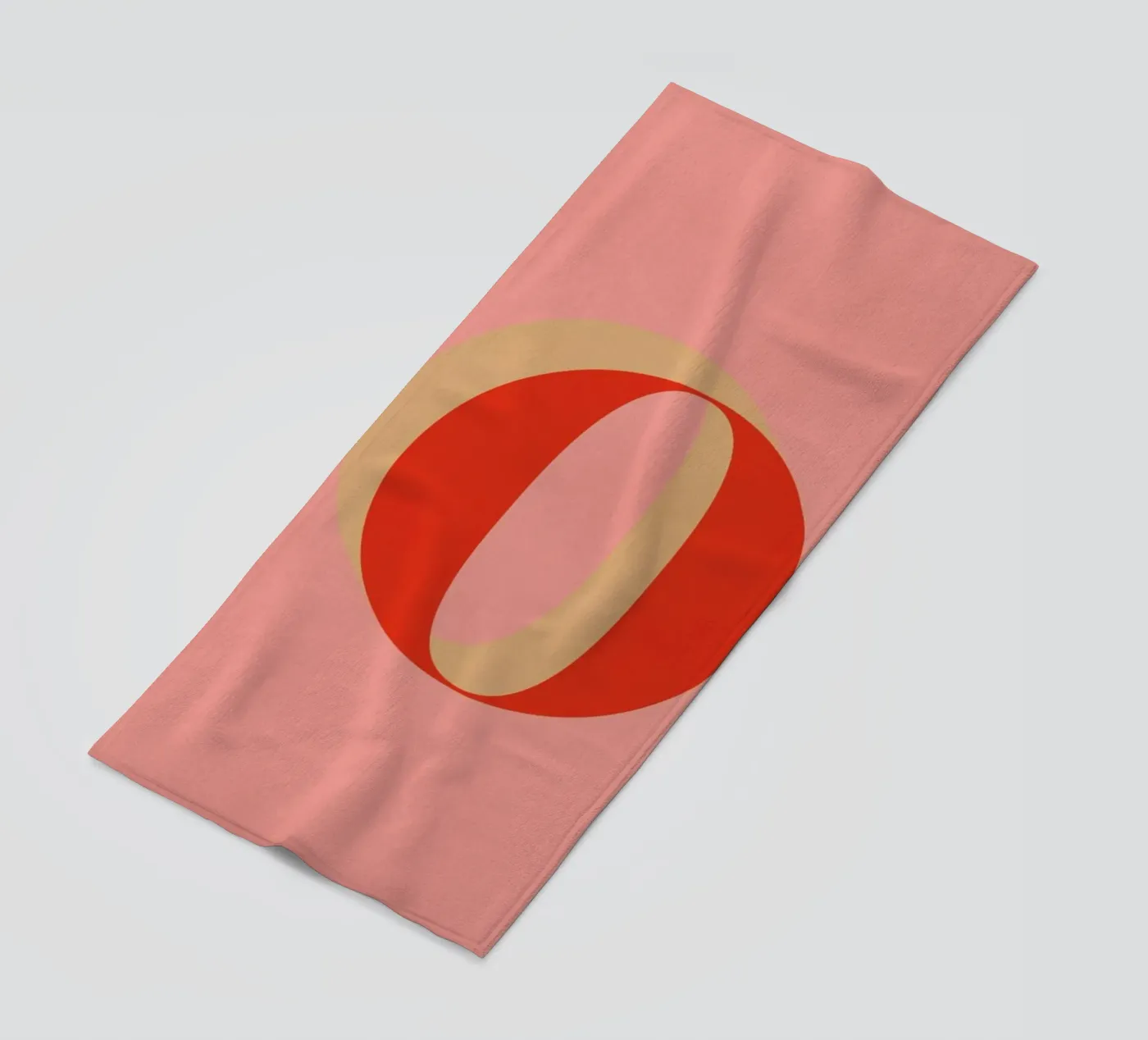 Red O beach towel by daylight design studio