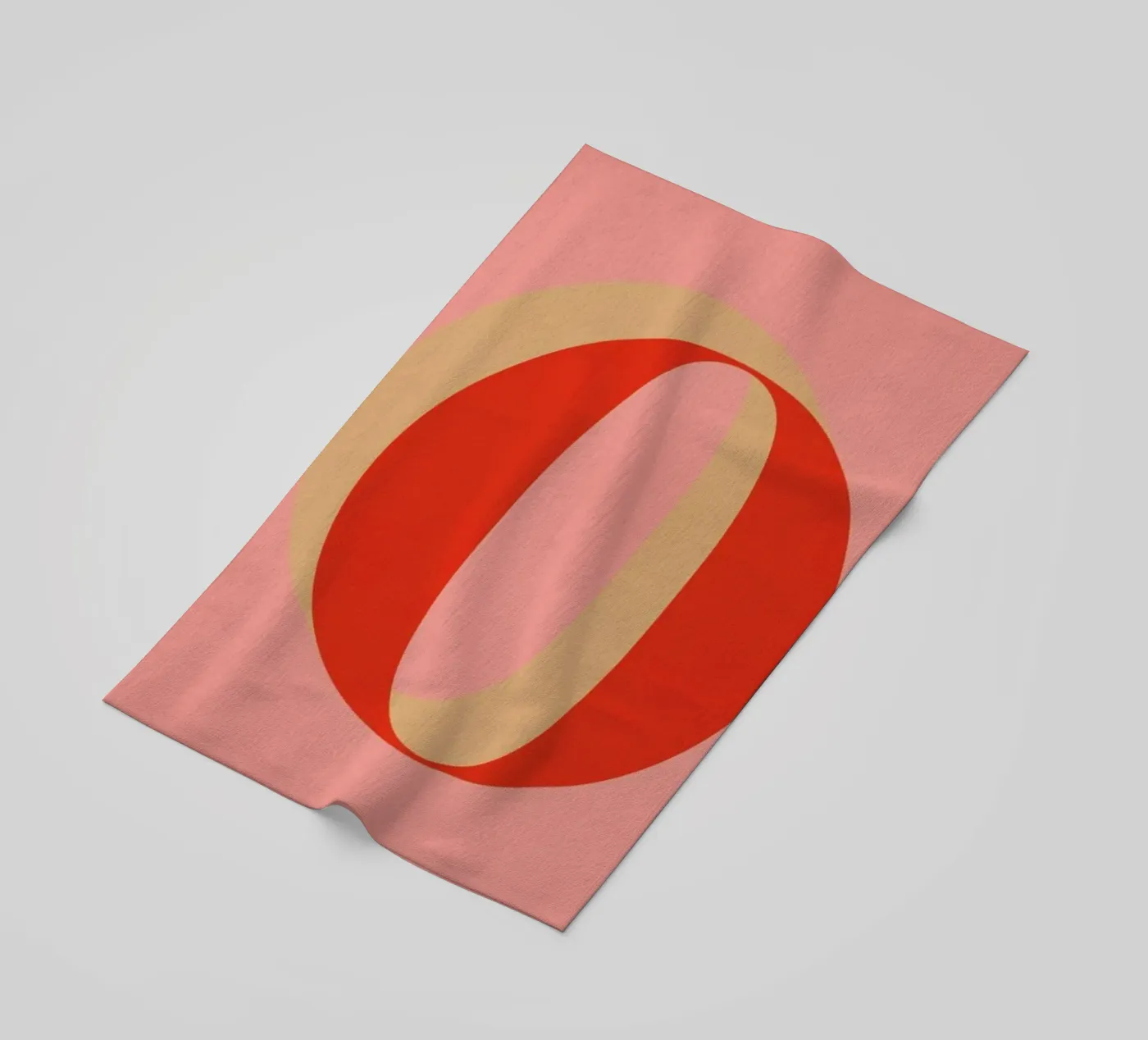 Red O beach towel by daylight design studio