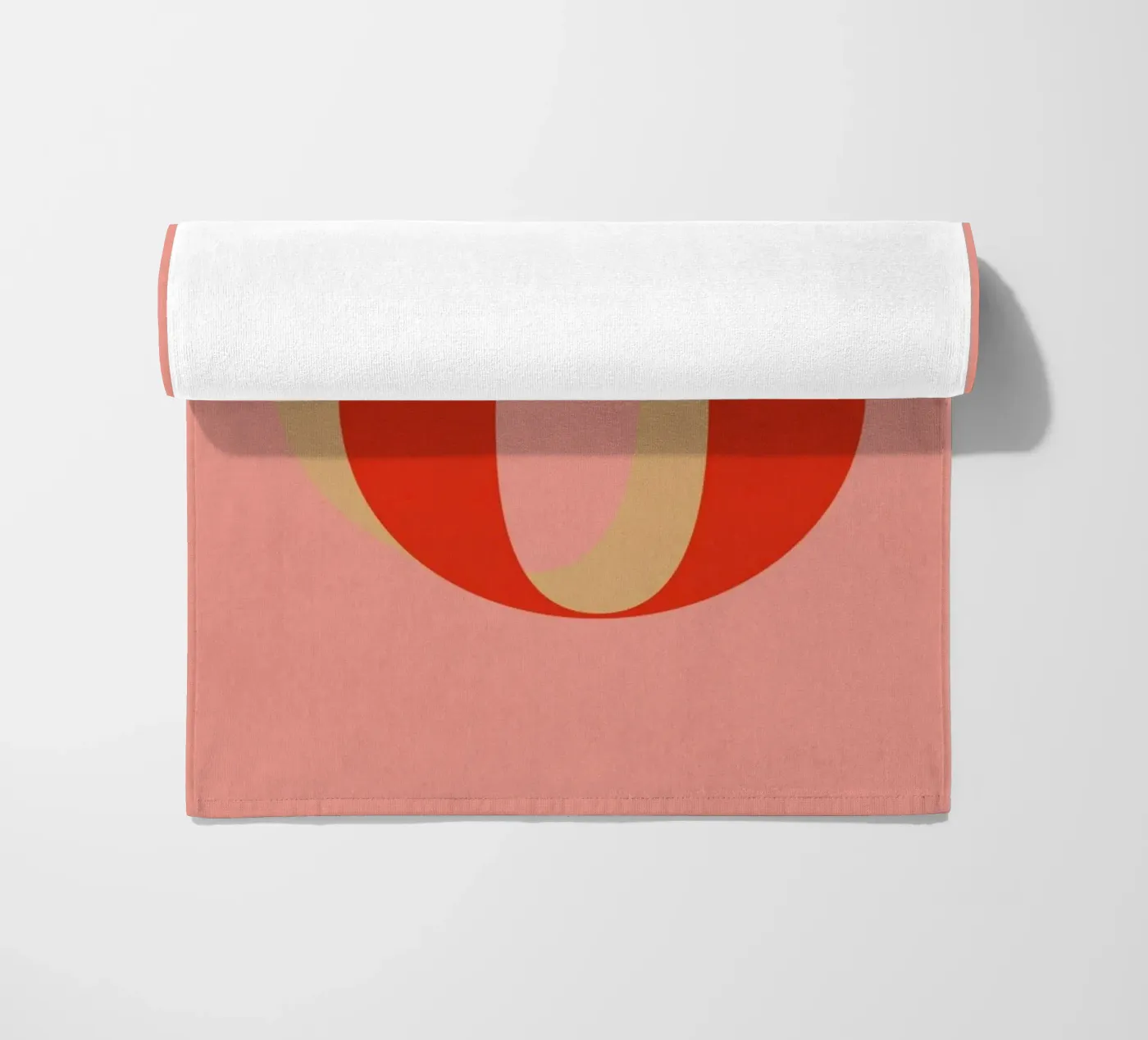 Red O beach towel by daylight design studio