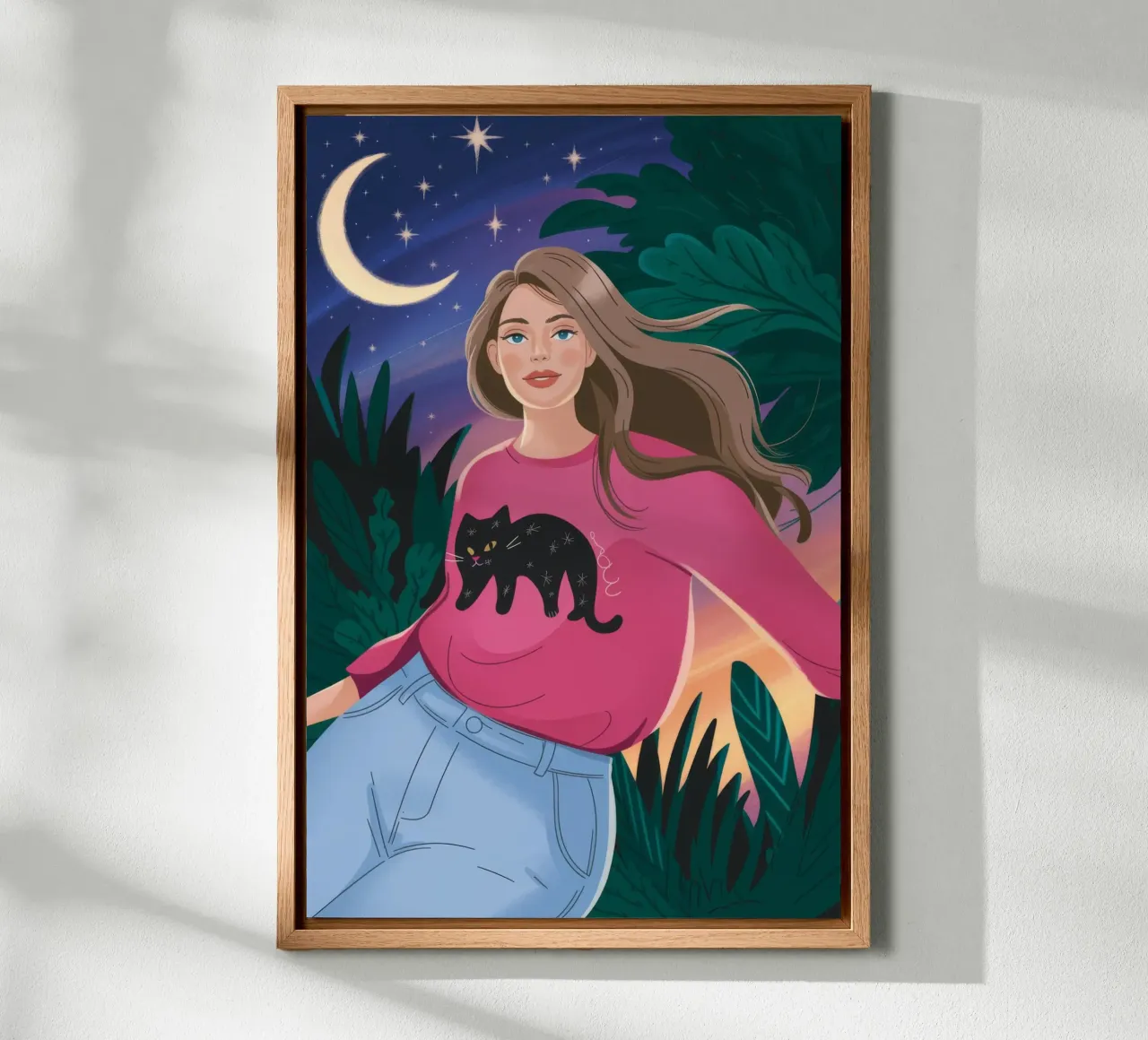 Stralende bloemsymfonie canvas met Baklijst van Nebula Verse