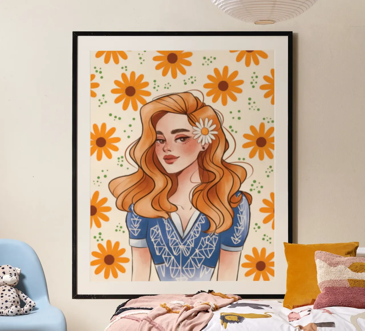 Un giardino da sogno poster con telaio in alluminio da Nebula Verse