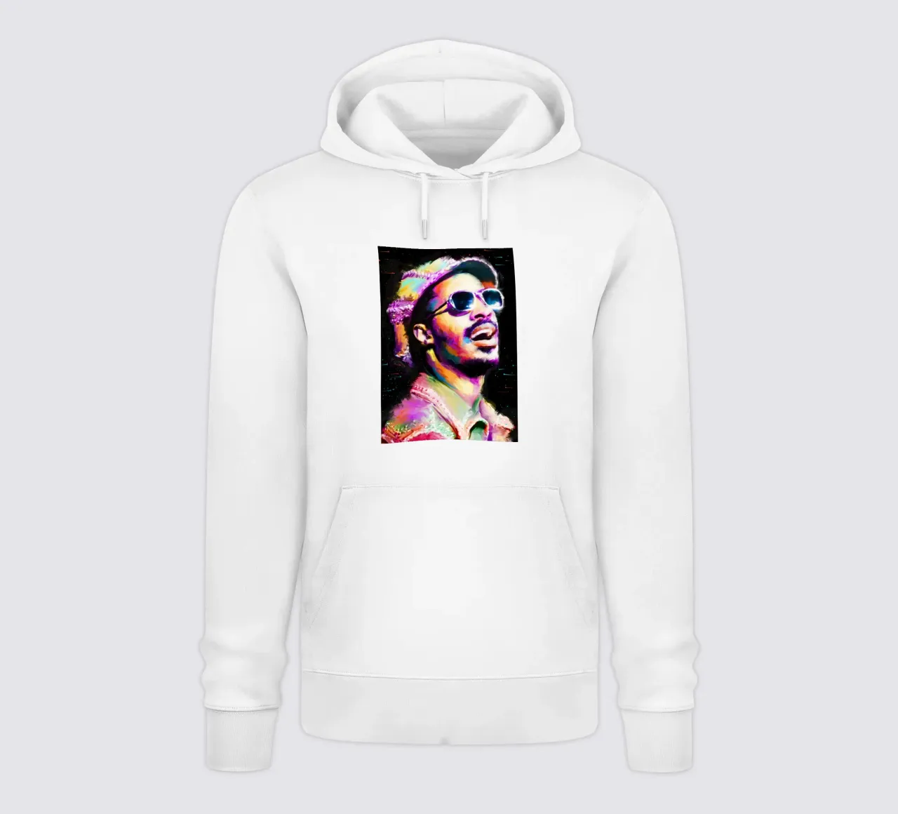 Stevie Wonder colorful pop art portrait felpa con cappuccio da Hantamrata