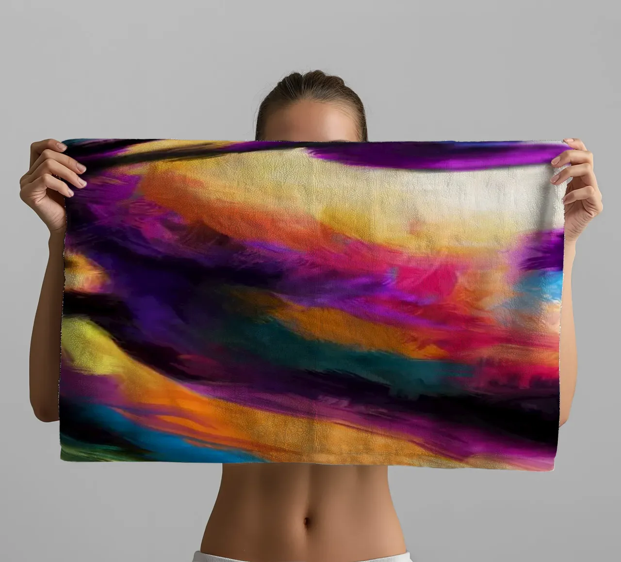 Stevie Wonder colorful pop art portrait badhanddoek van Hantamrata