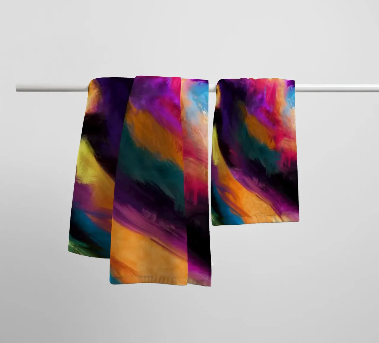Stevie Wonder colorful pop art portrait badhanddoek van Hantamrata