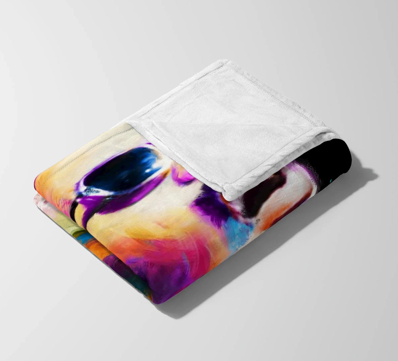 Stevie Wonder colorful pop art portrait fleece blanket by Hantamrata