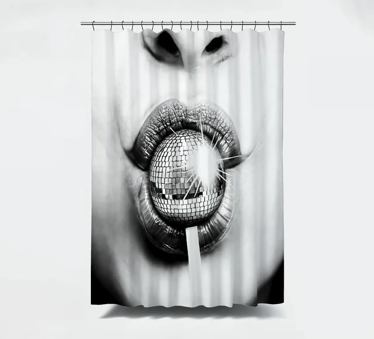Disco Ball Lollipop Art shower curtain by rangginangs