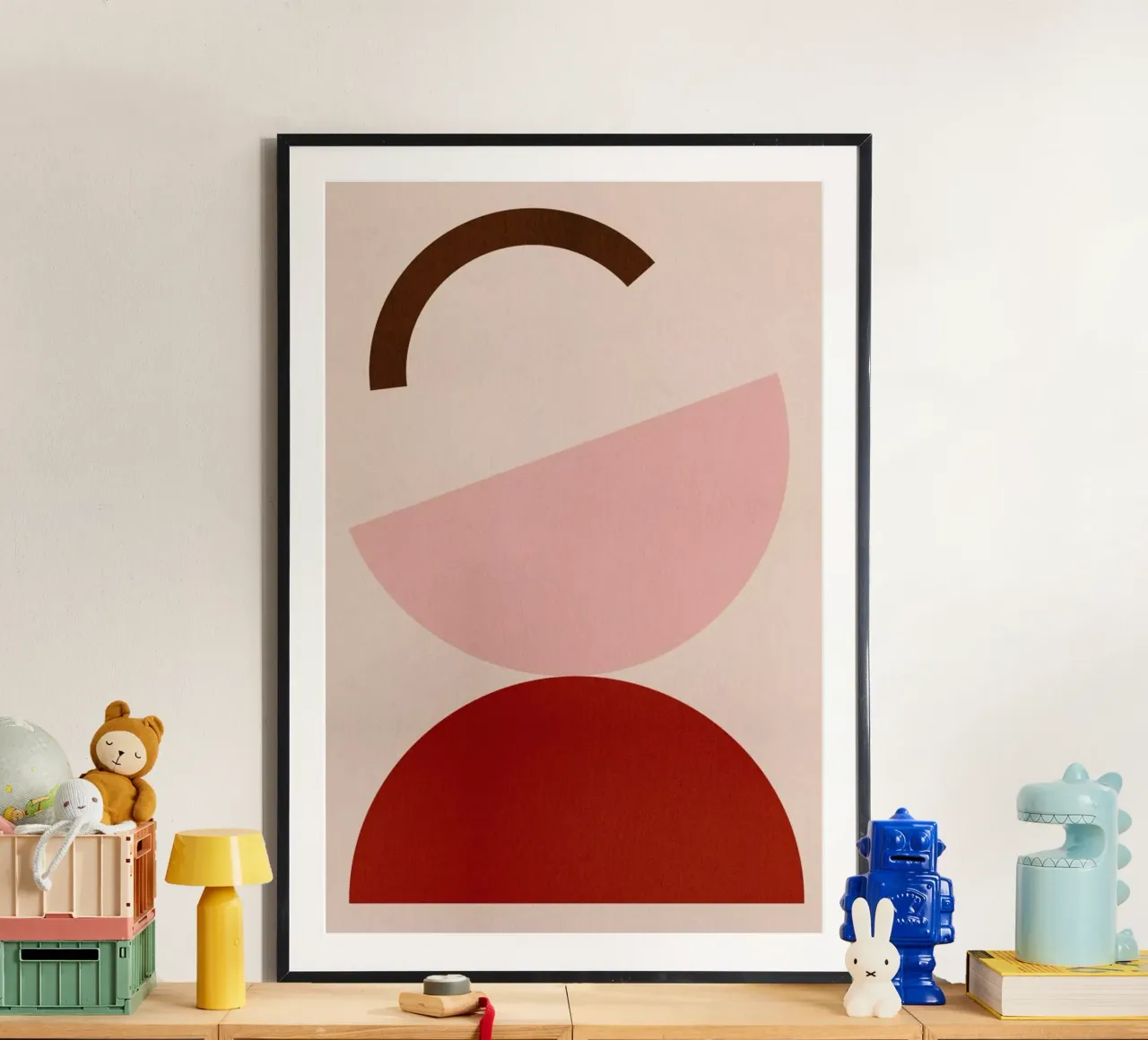 Half Moon poster con telaio in alluminio da Pure