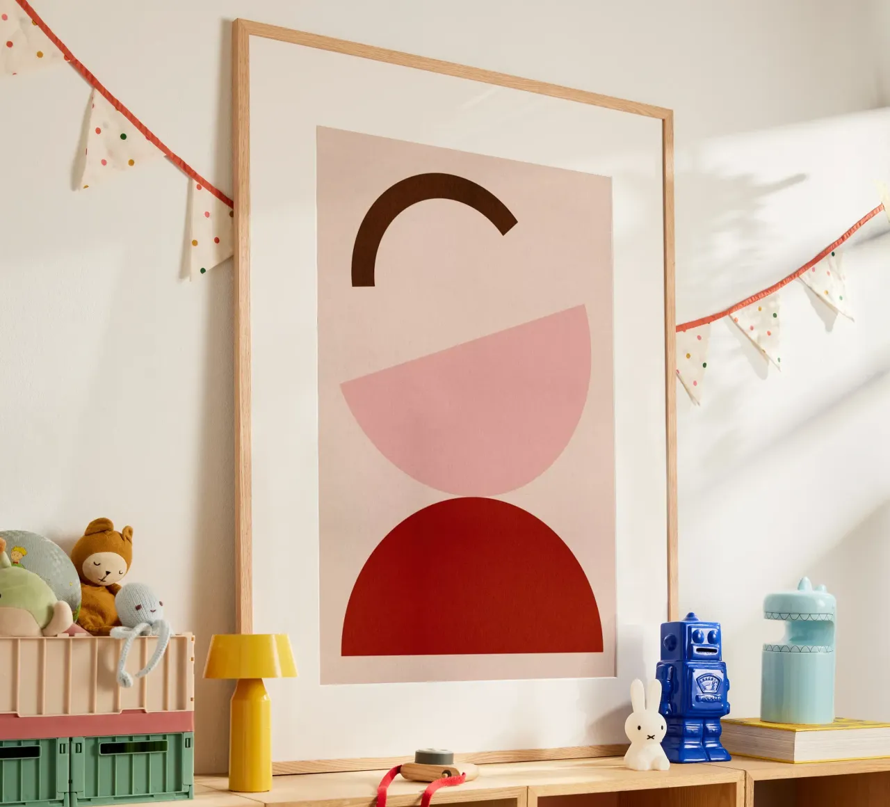 Half Moon poster con telaio in alluminio da Pure