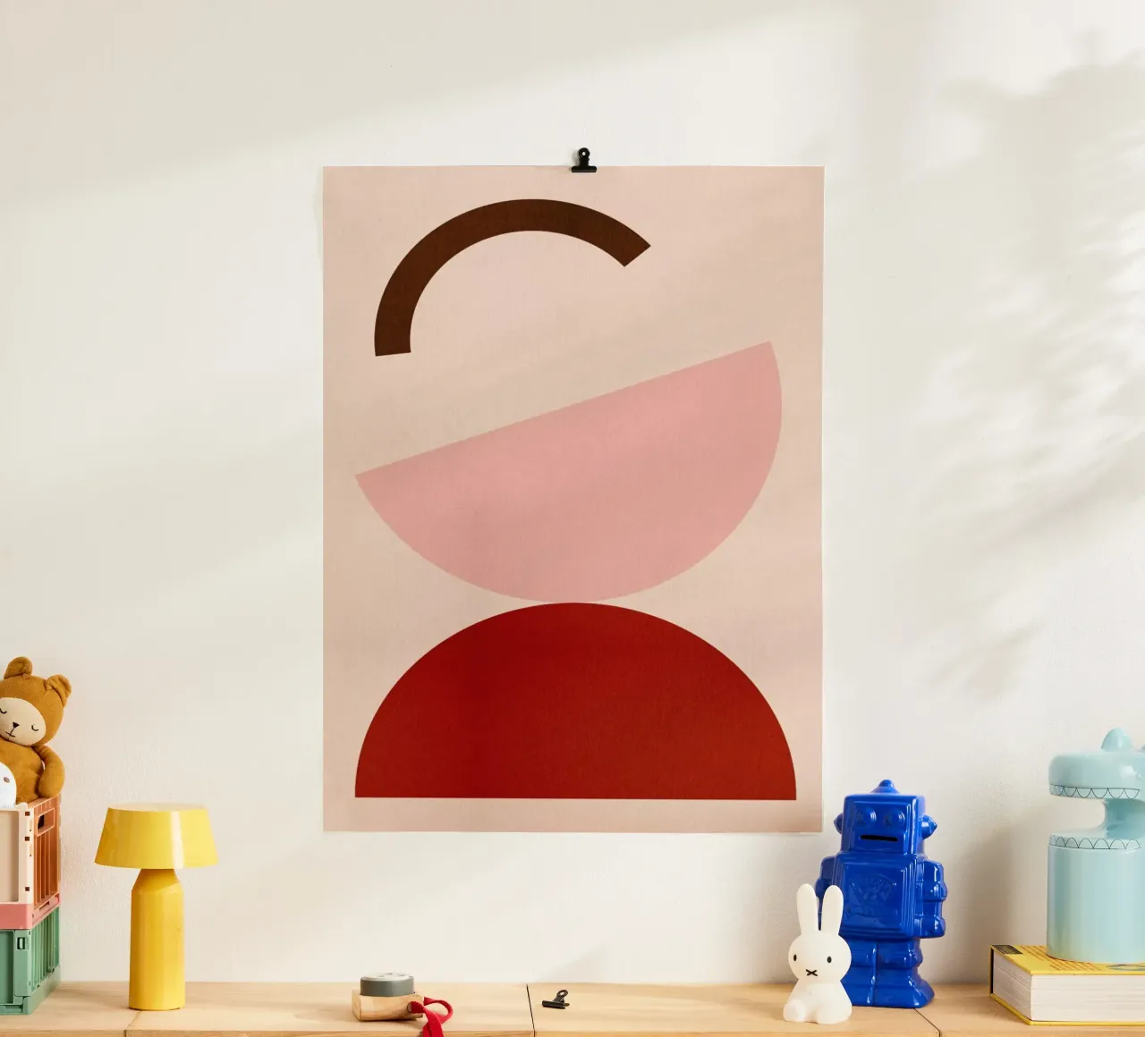 Half Moon poster con telaio in alluminio da Pure