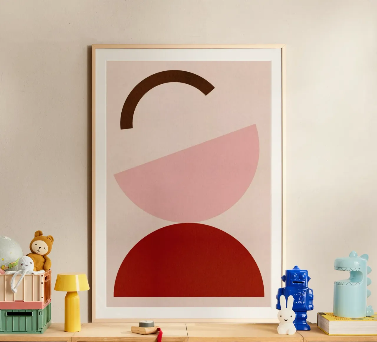 Half Moon poster con telaio in alluminio da Pure