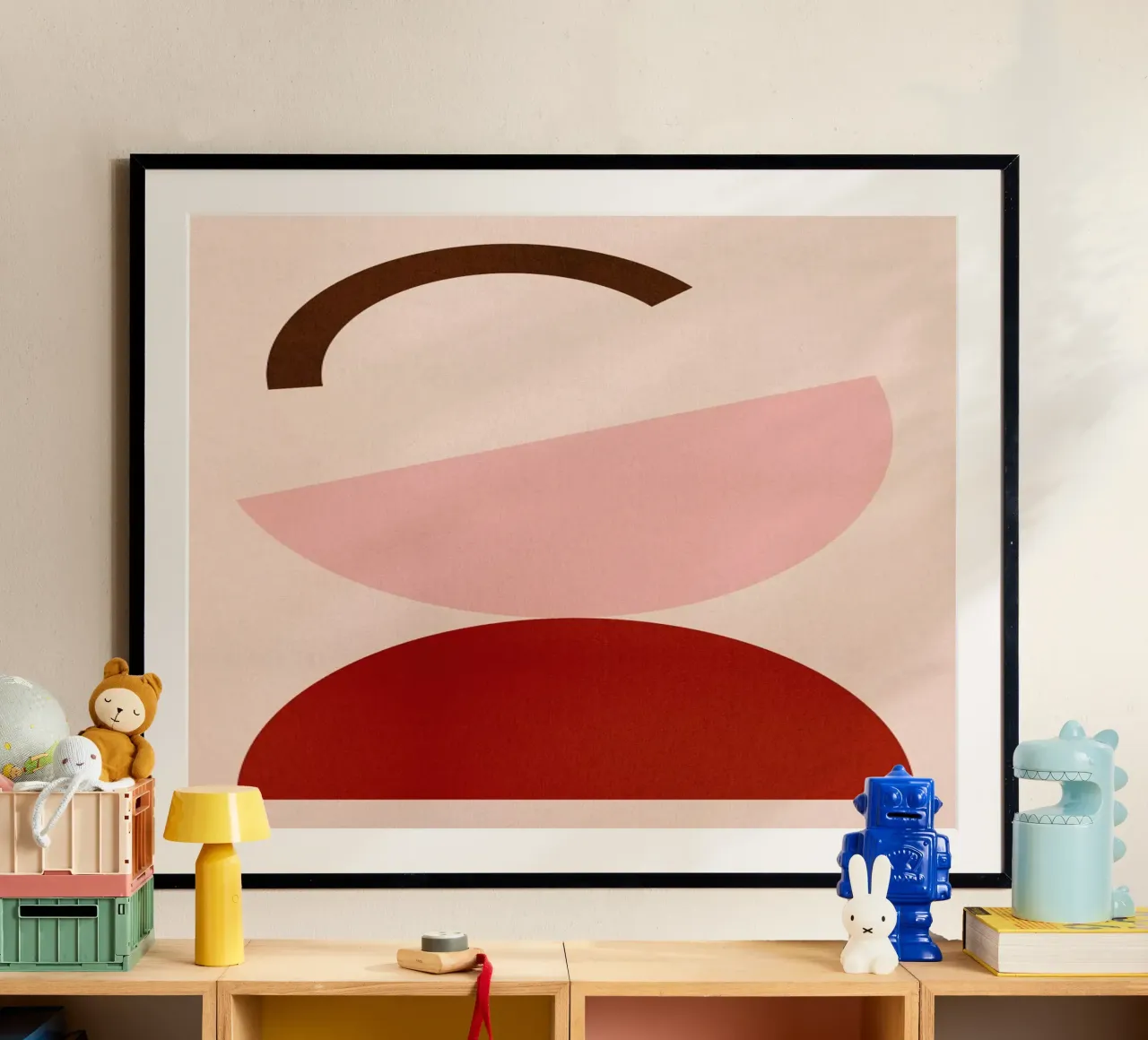 Half Moon poster con telaio in alluminio da Pure