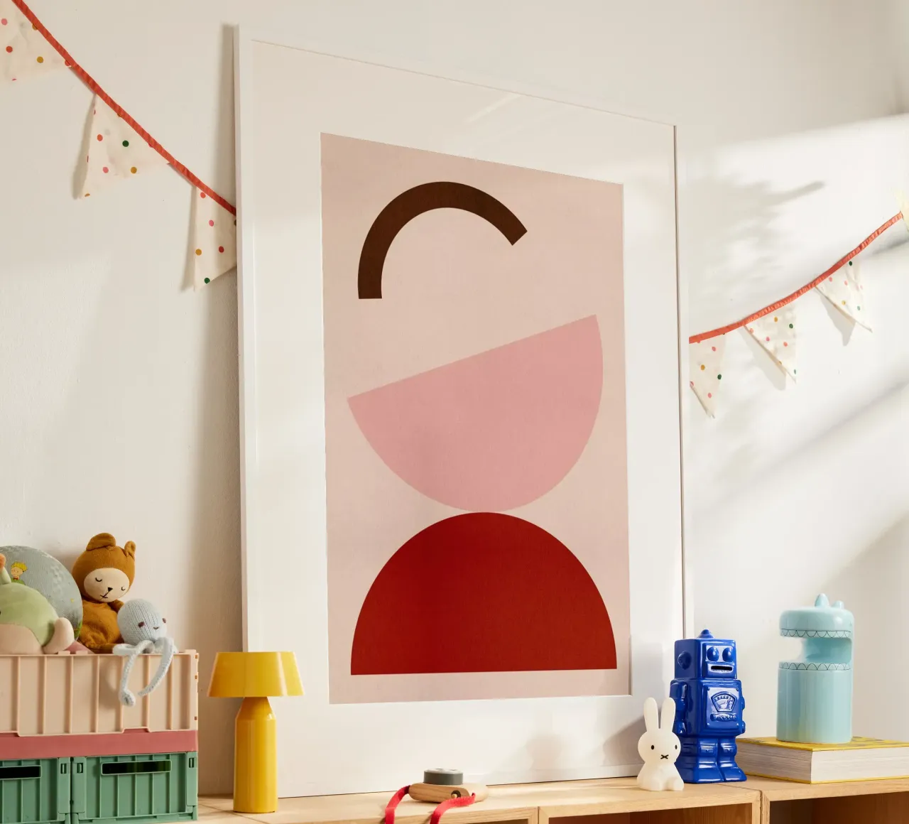 Half Moon poster con telaio in alluminio da Pure