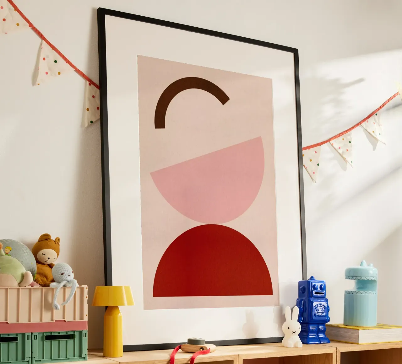 Half Moon poster con telaio in alluminio da Pure