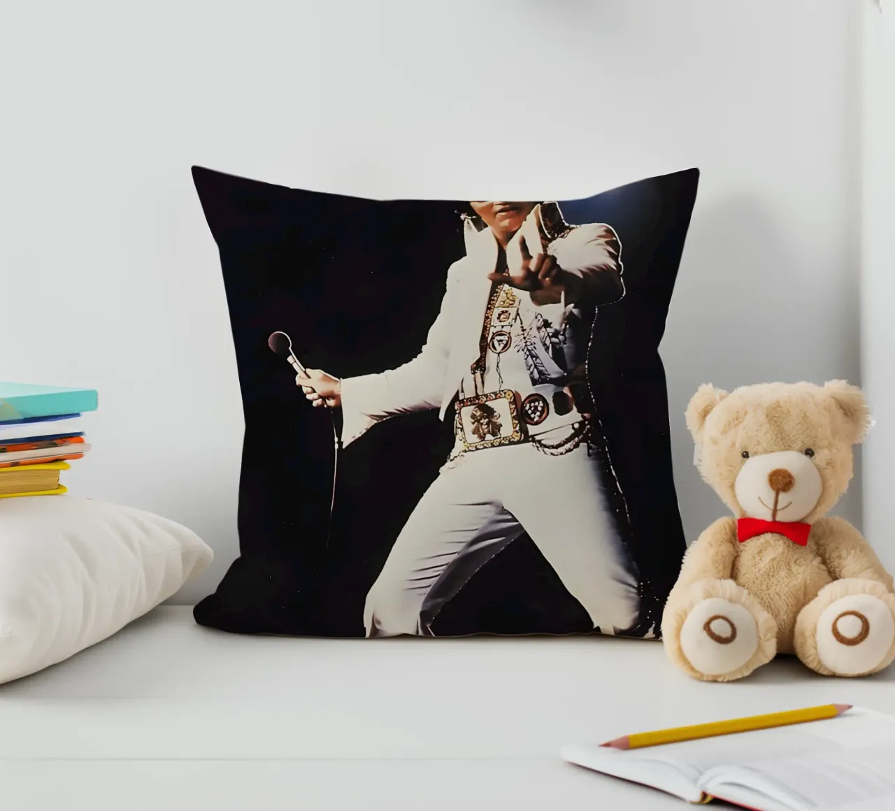 Elvis Presley cuscino da Low poly art