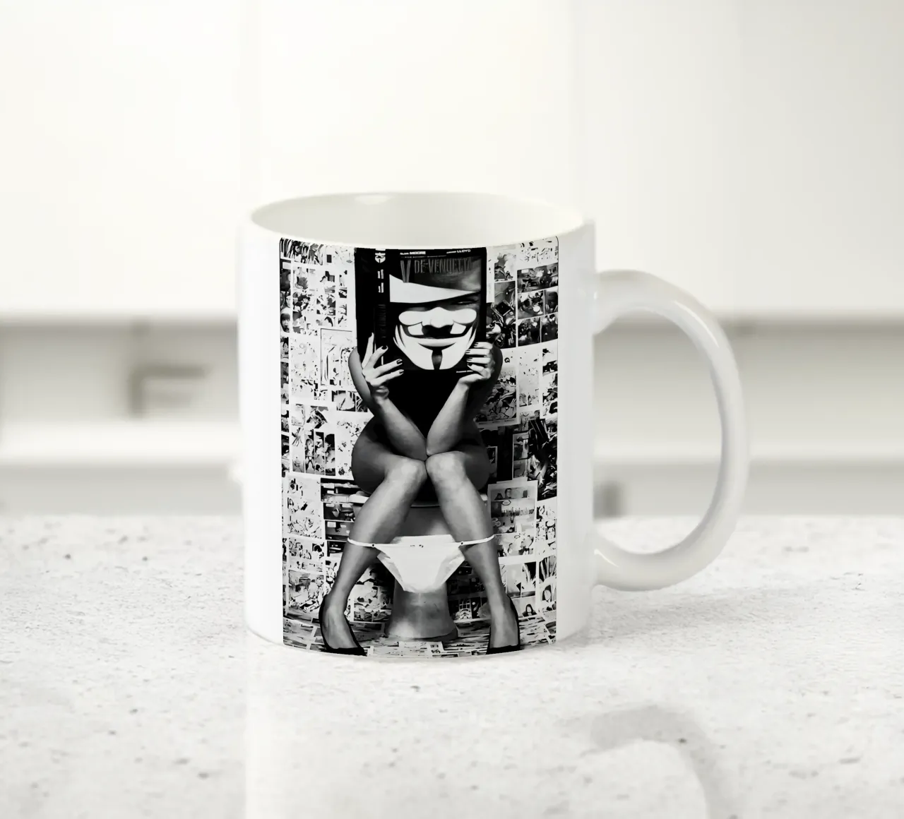 Ragazza sul water tazza in ceramica da rangginangs