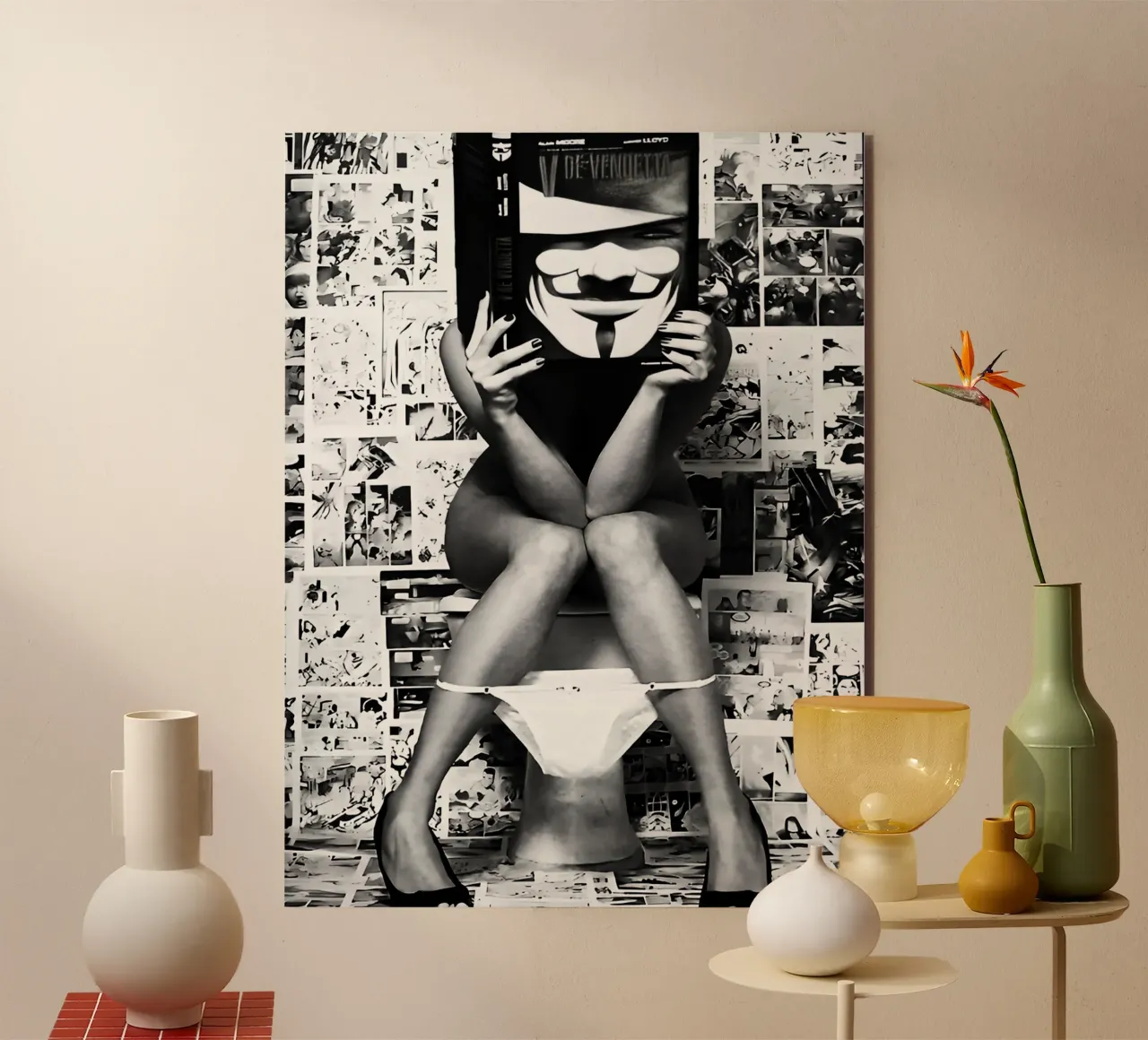 Girl On Toilet Art alu-dibond by rangginangs