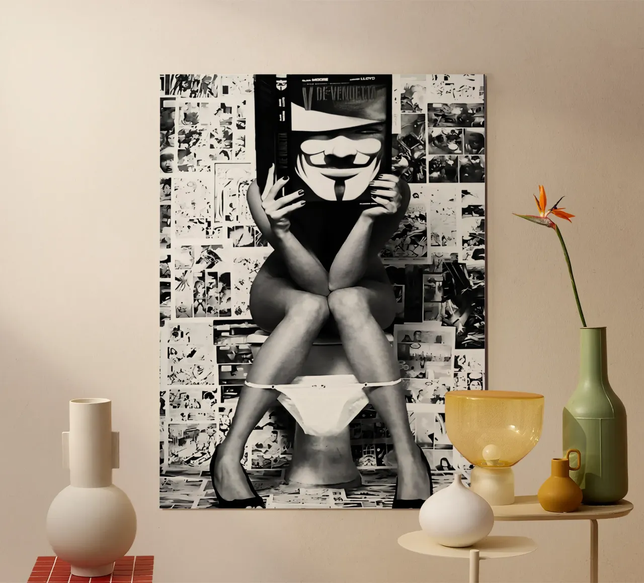 Girl On Toilet Art Poster von rangginangs