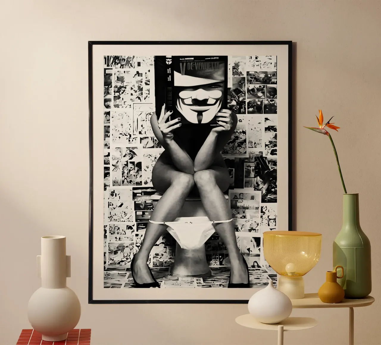 Girl On Toilet Art Poster von rangginangs