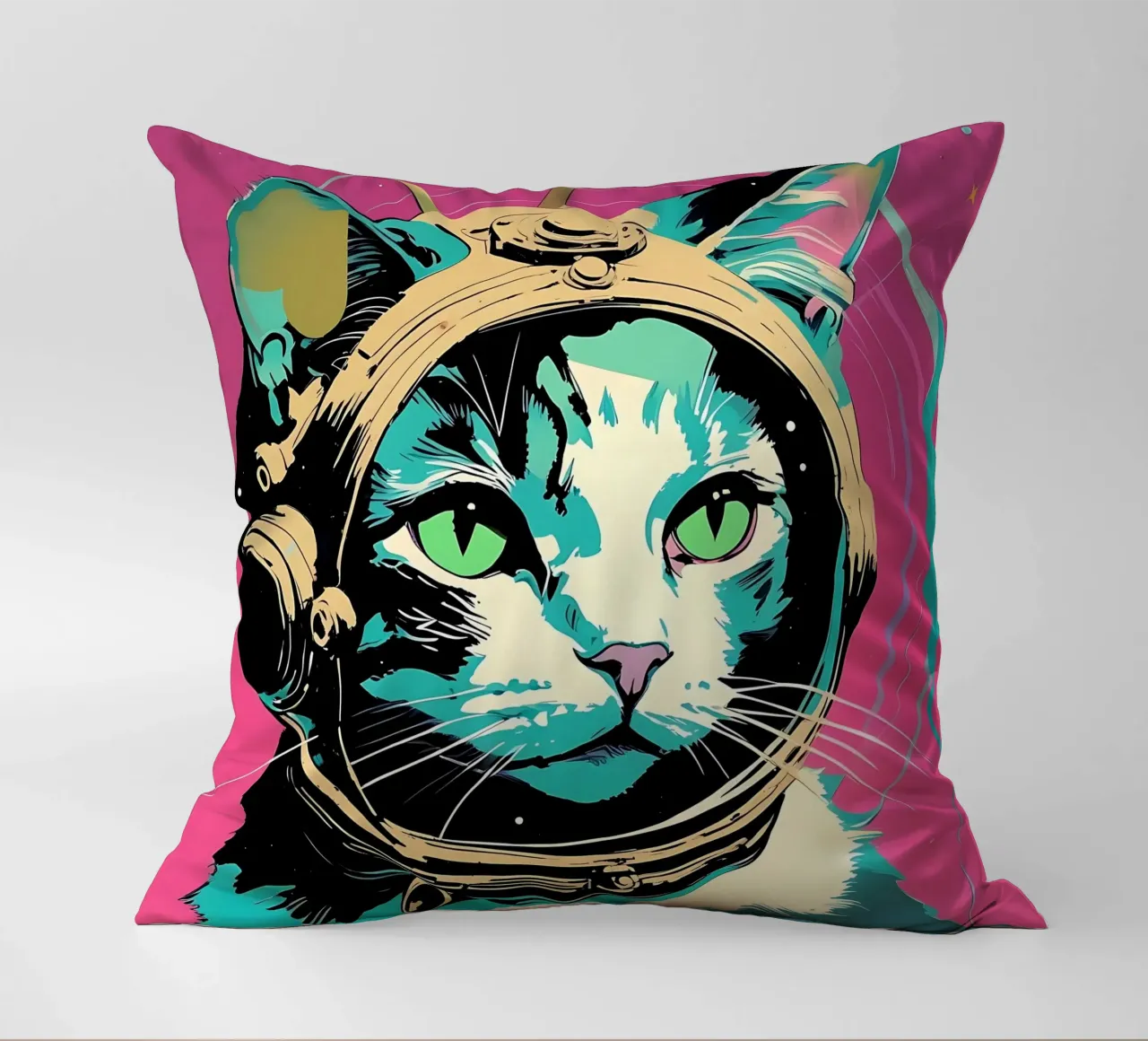Stile_gatto_D_3 cuscino da Tierisch bunt by LK