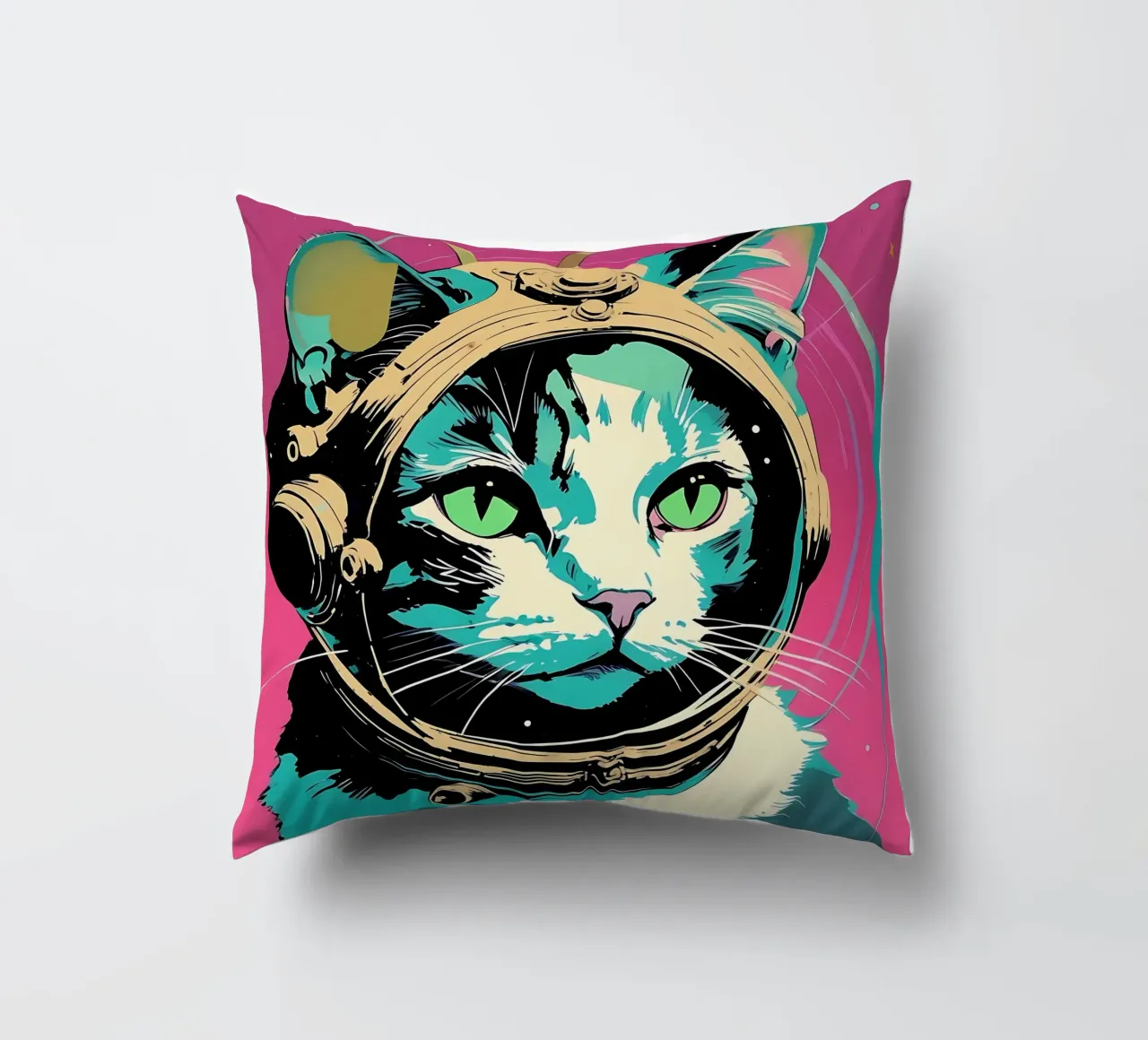 Stile_gatto_D_3 cuscino da Tierisch bunt by LK