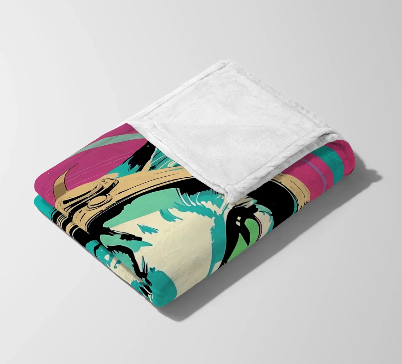Stile_gatto_D_3 coperta in pile da Tierisch bunt by LK