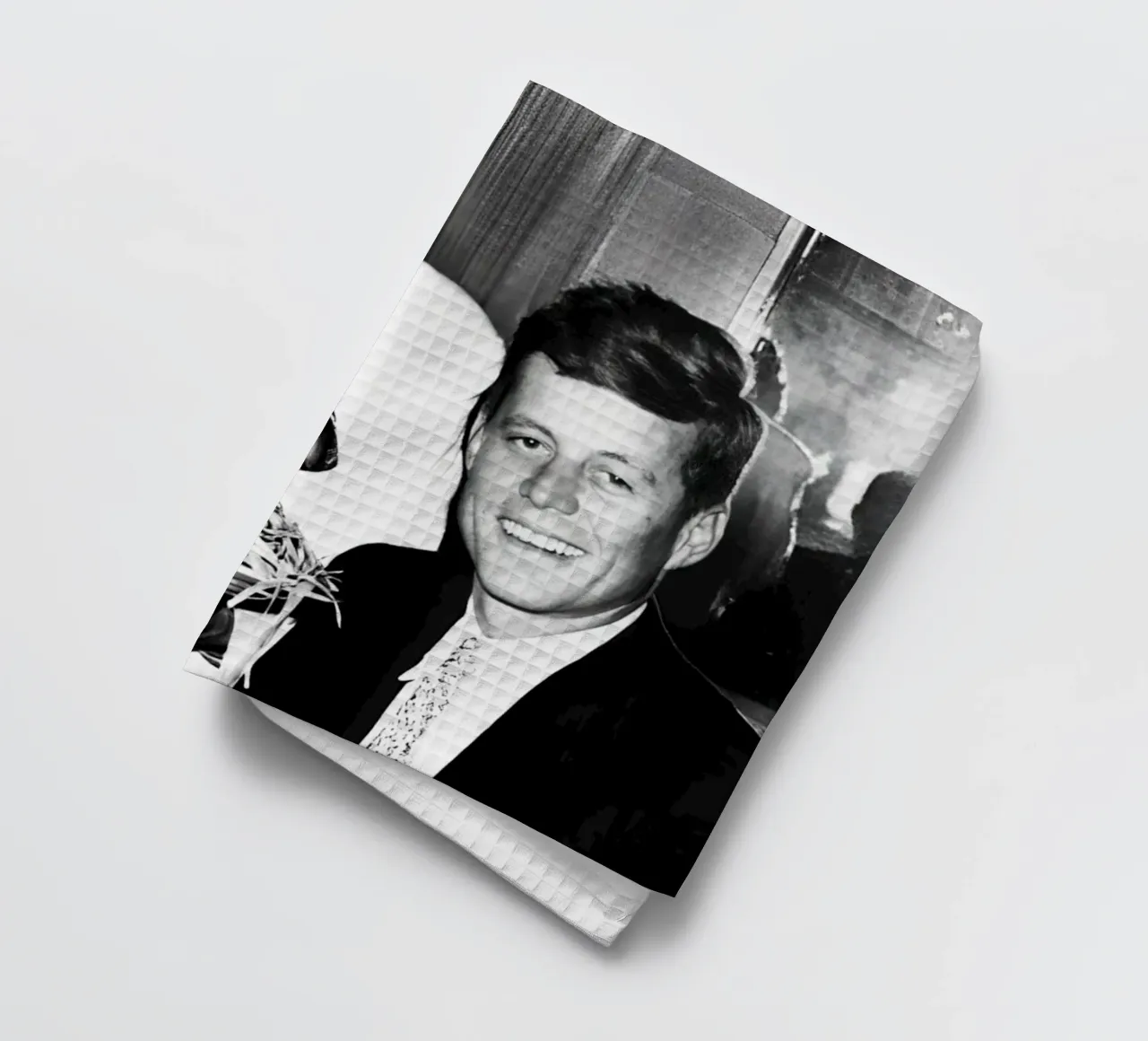 John F Kennedy mangeant des spaghettis torchon de rangginangs