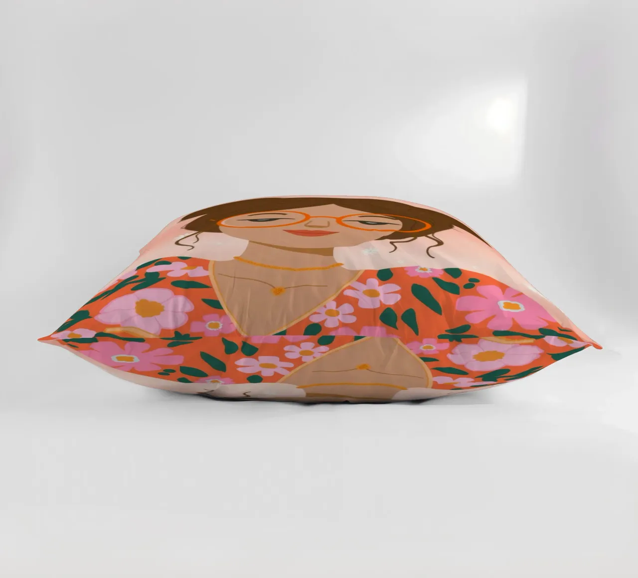 Celestial Gold Unity decorative cushion by Nebula Verse