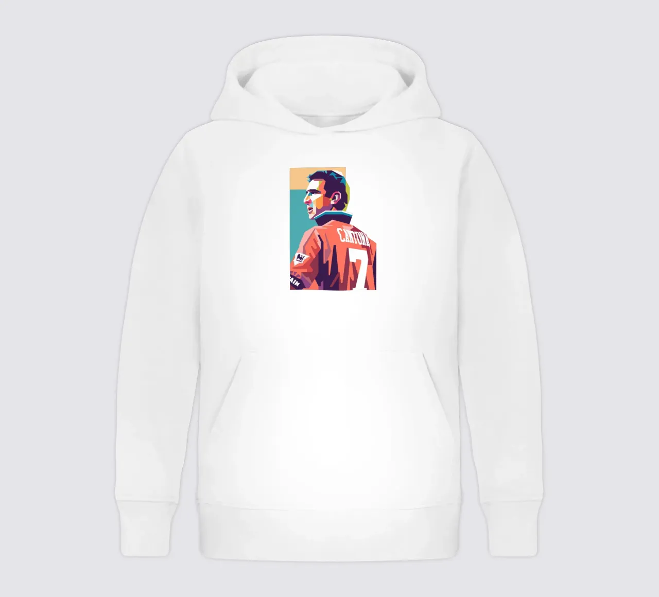 Eric Cantona stile artistico WPAP felpa bambino con cappuccio da Hantamrata