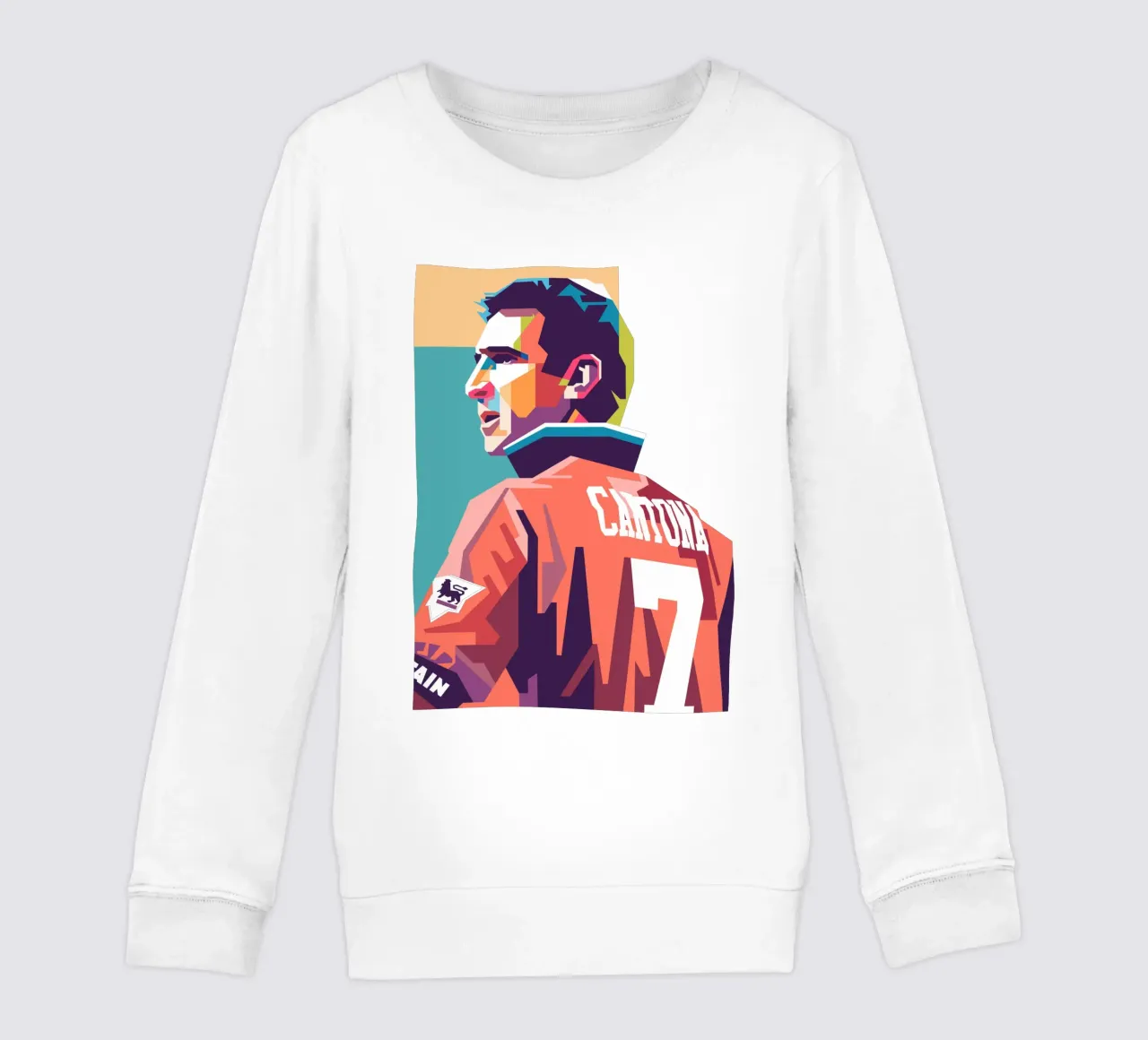 Eric Cantona stile artistico WPAP felpa bambino da Hantamrata