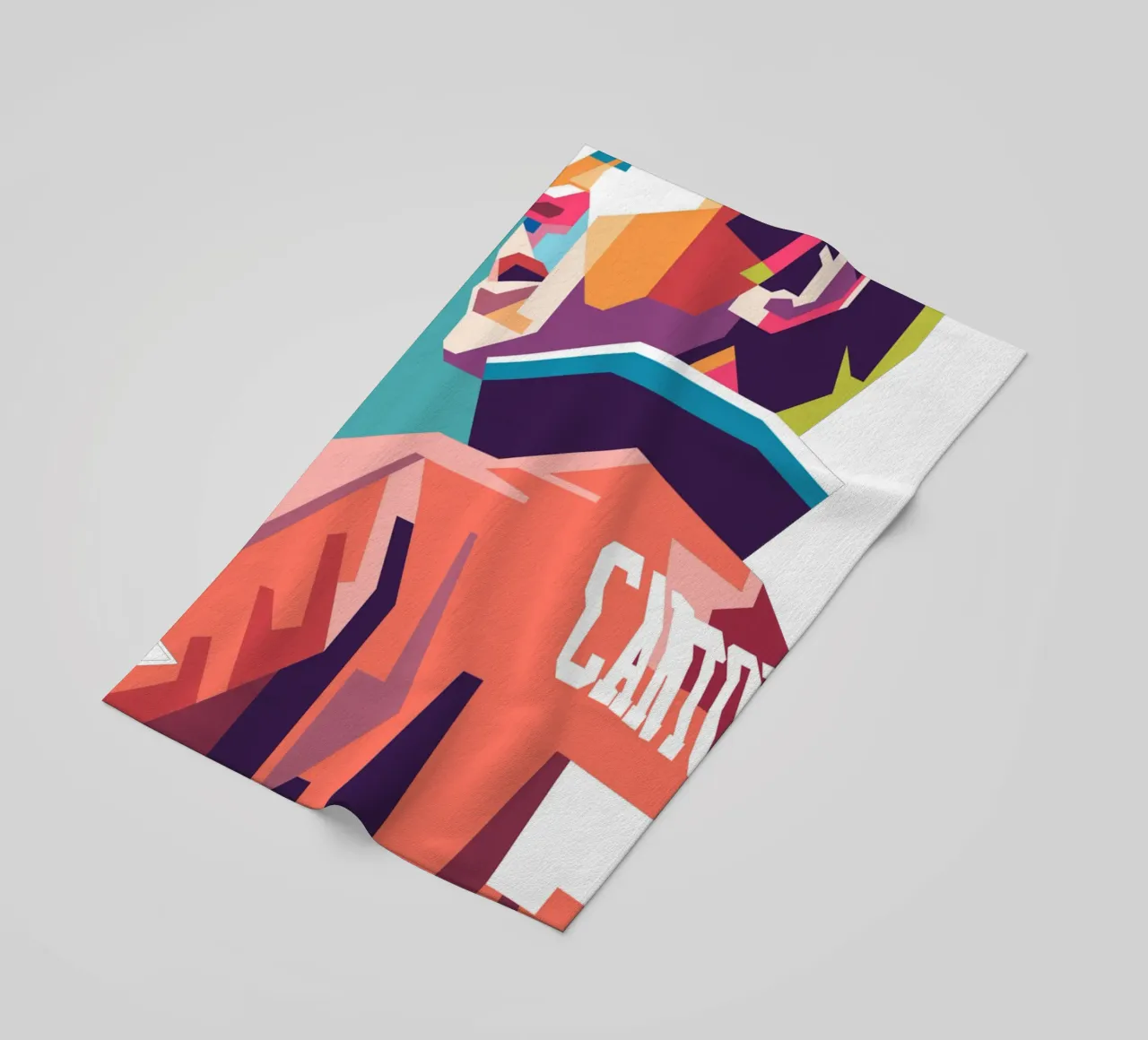 Eric Cantona stile artistico WPAP telo mare da Hantamrata