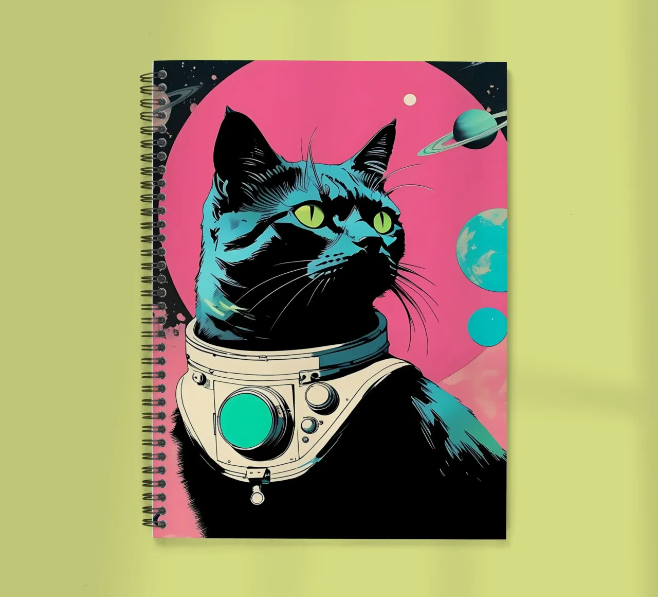 Cat_Style_D_4 spiral notebook by Tierisch bunt by LK