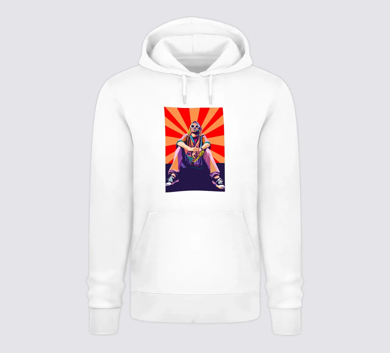 Kurt Cobain stile vintage felpa con cappuccio da Hantamrata