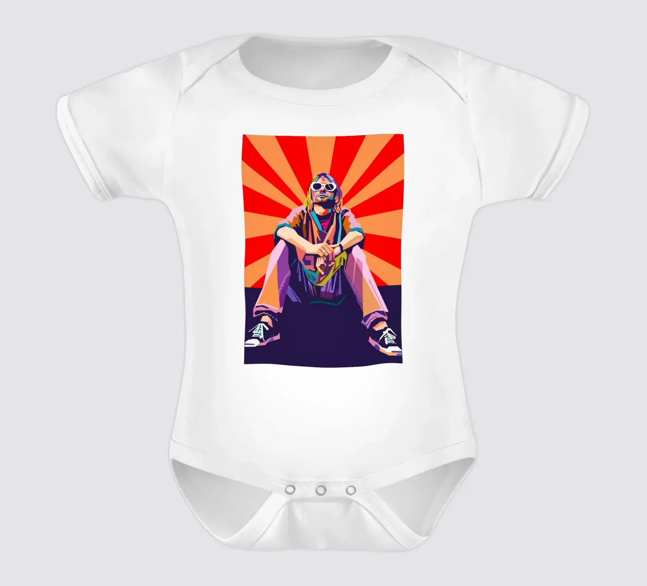 Kurt Cobain stile vintage body neonato maniche corte da Hantamrata