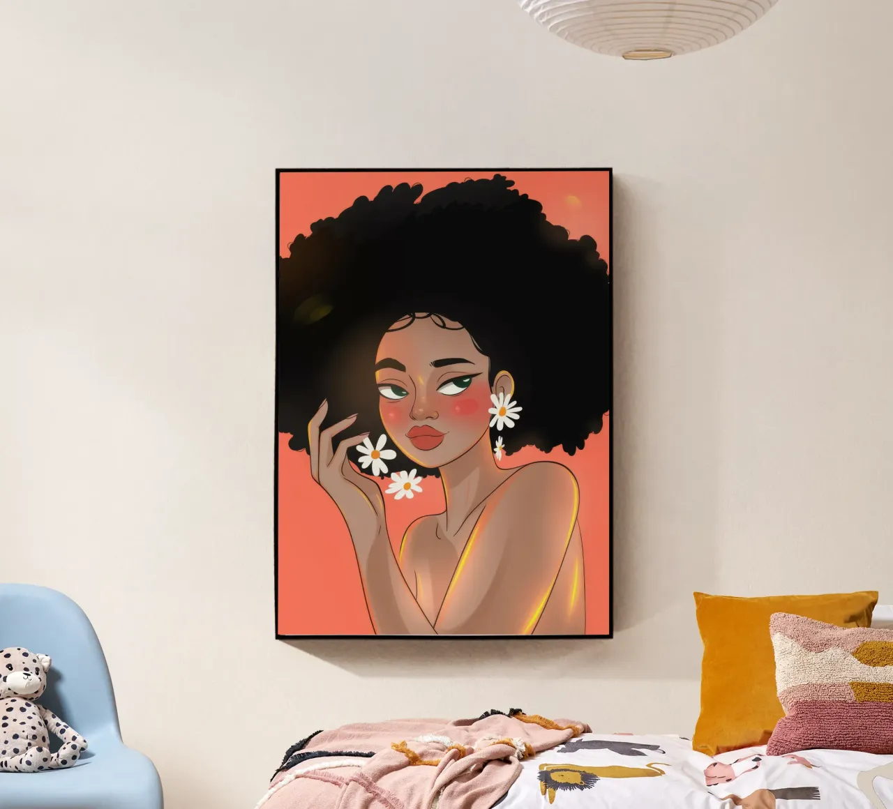 Bellezza afro radiosa plexiglass da Nebula Verse