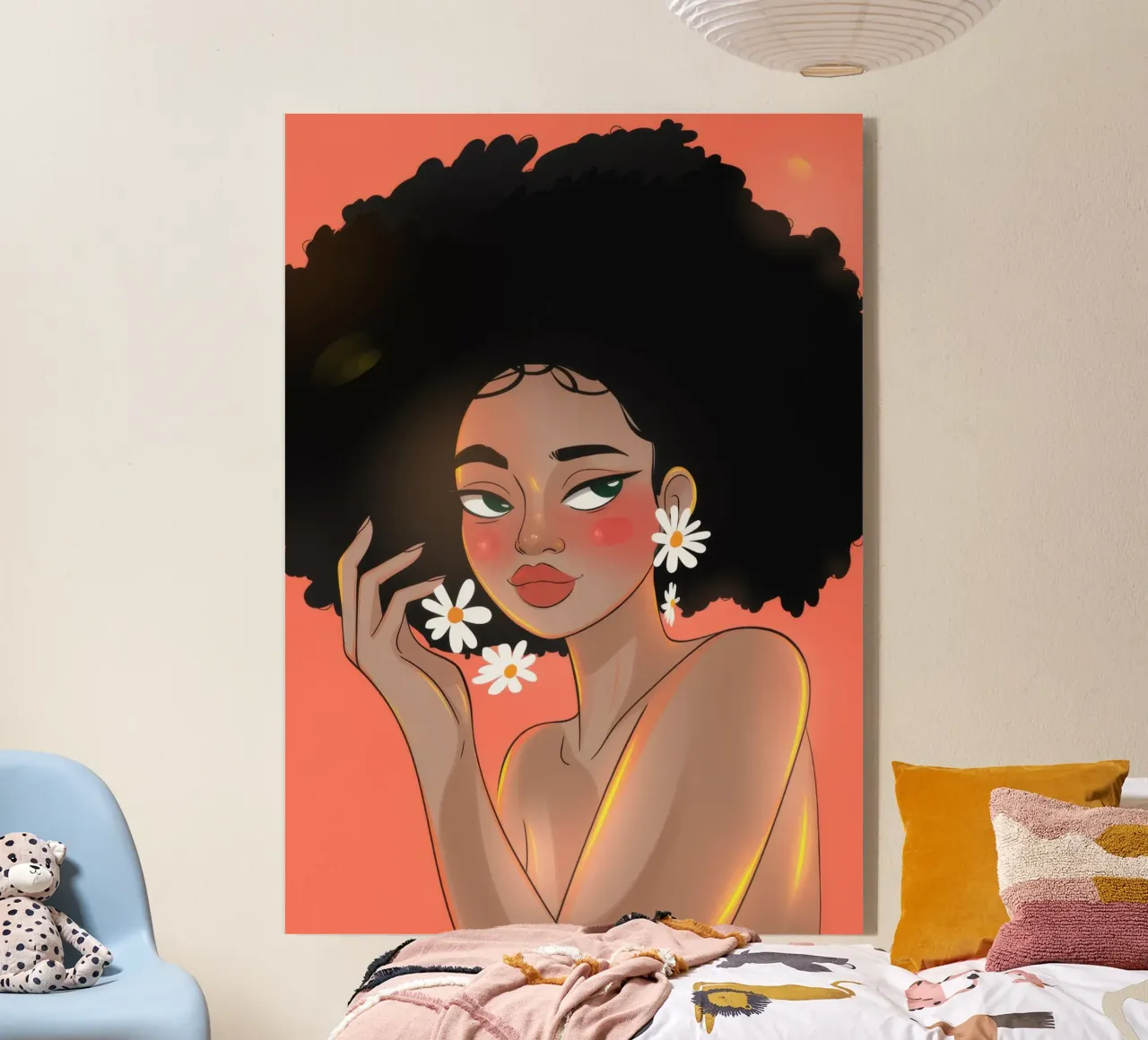 Bellezza afro radiosa plexiglass da Nebula Verse