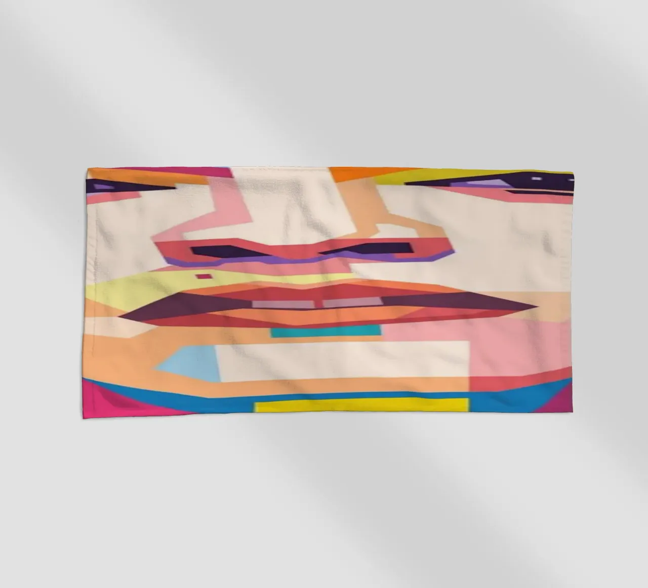 Madonna pop art portrait beach towel by Hantamrata