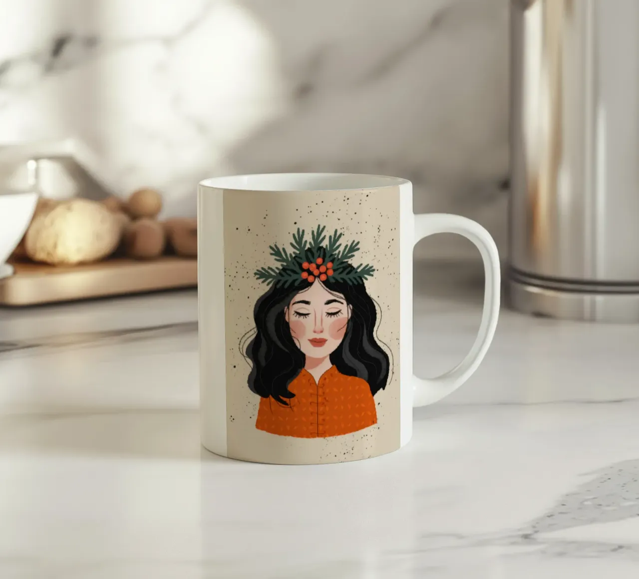 Eleganza della corona d'autunno tazza in ceramica da Nebula Verse