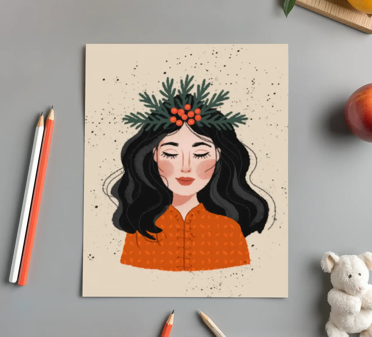 Herbstkrone Eleganz Stickerbogen von Nebula Verse