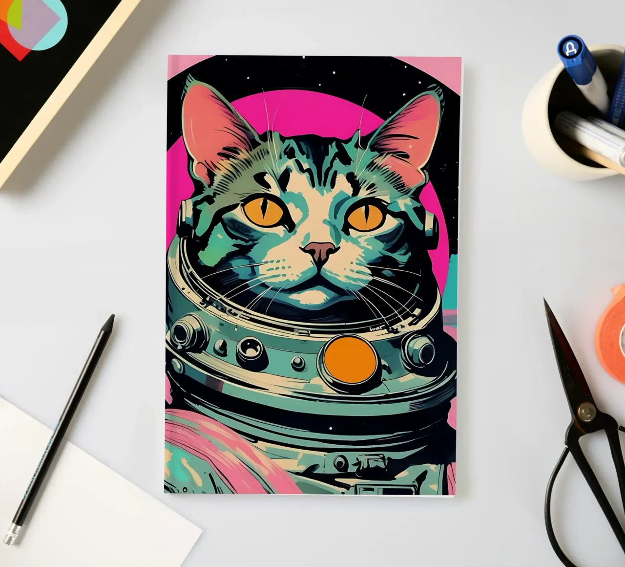Cat_Style_D_5 notebook by Tierisch bunt by LK