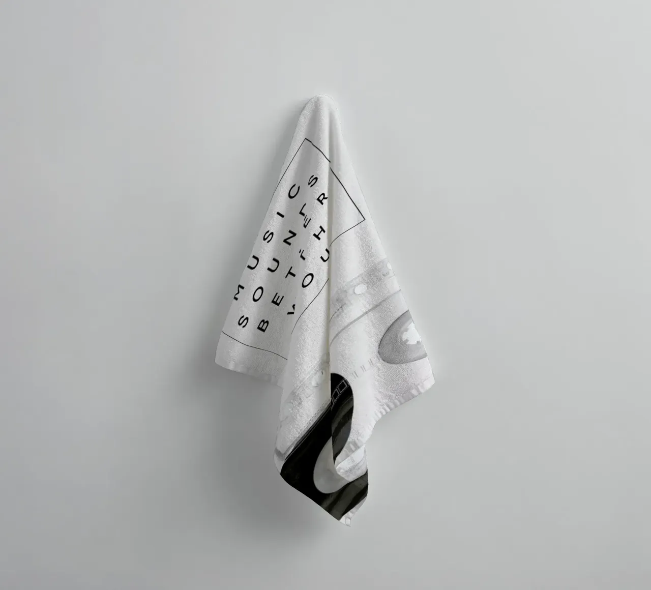 Music Sounds Better With You towel by Galaxy Eyes