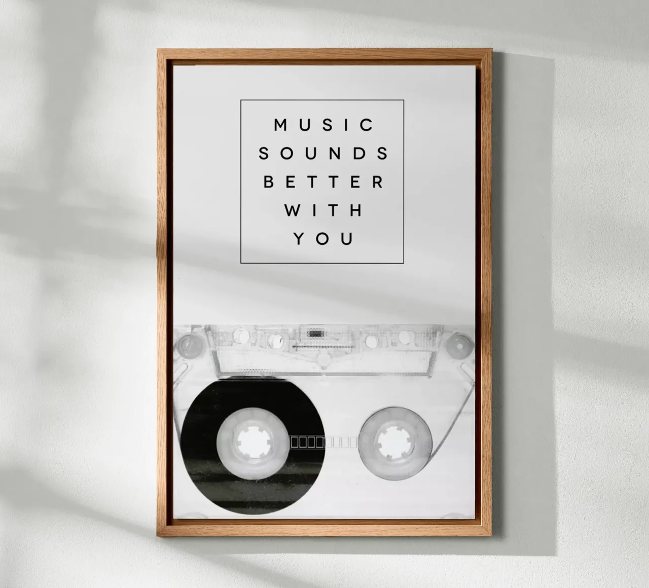 Music Sounds Better With You tela con Cornice a cassetta da Galaxy Eyes