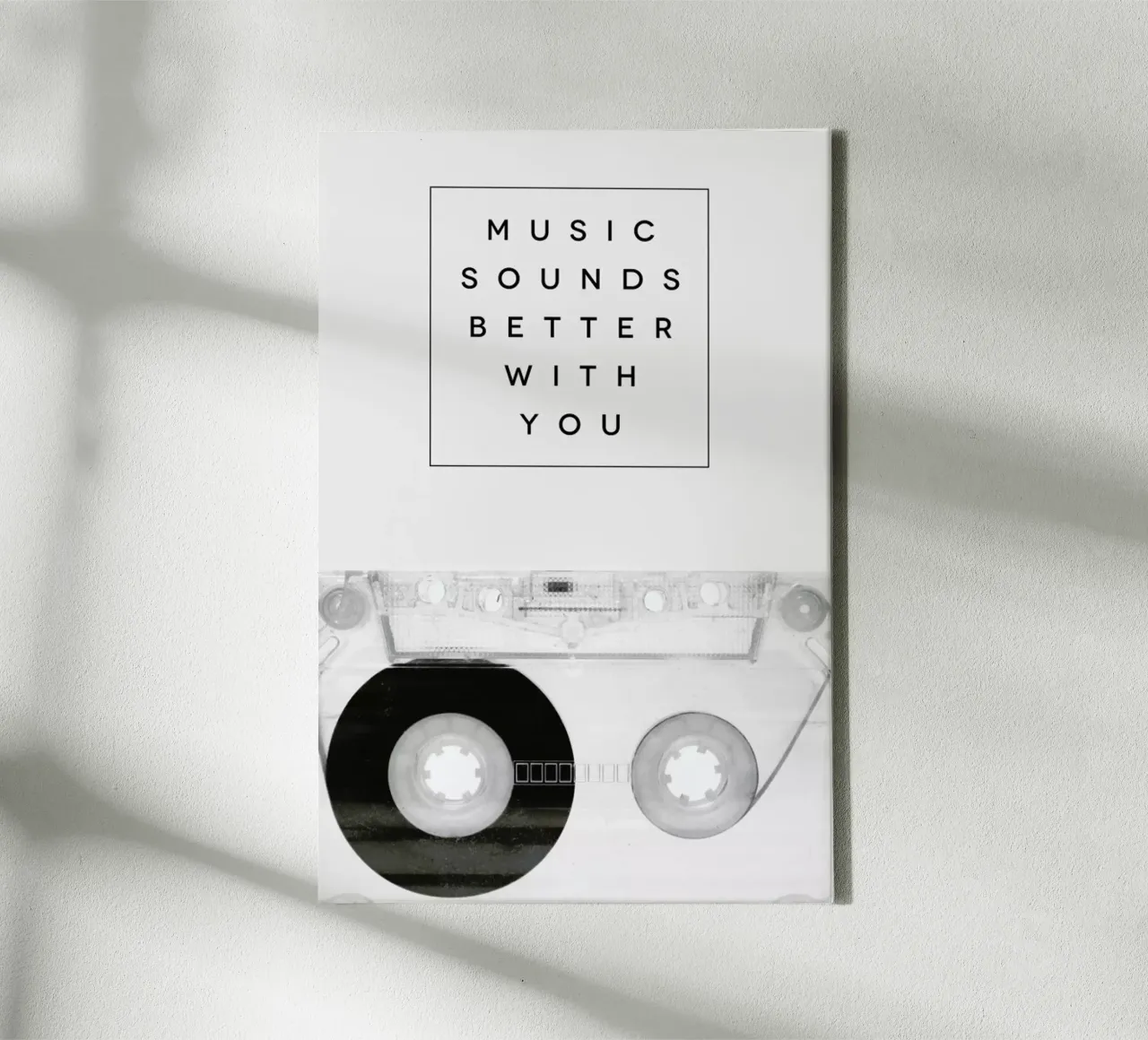 Music Sounds Better With You tela con Cornice a cassetta da Galaxy Eyes