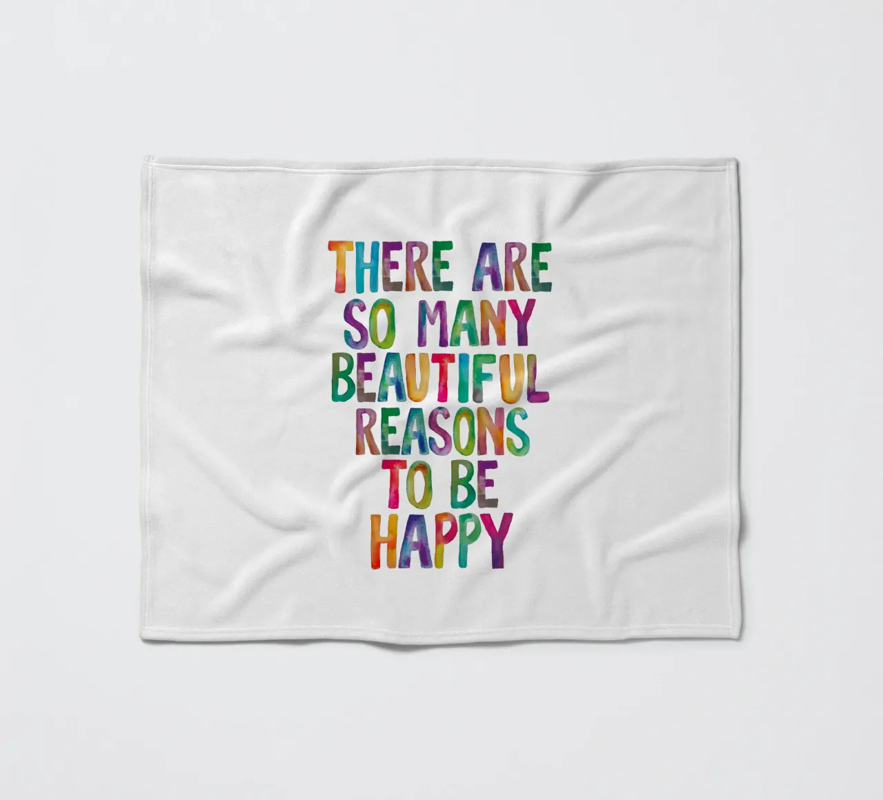 There Are So Many Beautiful Reasons to Be Happy Typography fleece blanket by THE MOTIVATED TYPE