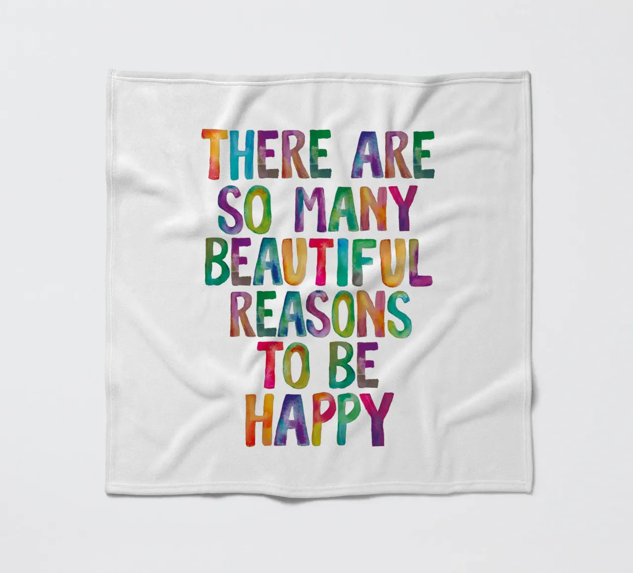 There Are So Many Beautiful Reasons to Be Happy Typography fleece blanket by THE MOTIVATED TYPE