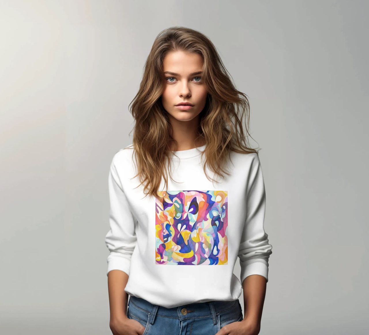 Move and Flow - Abstract Geometric Pattern sweatshirt by lovely lines